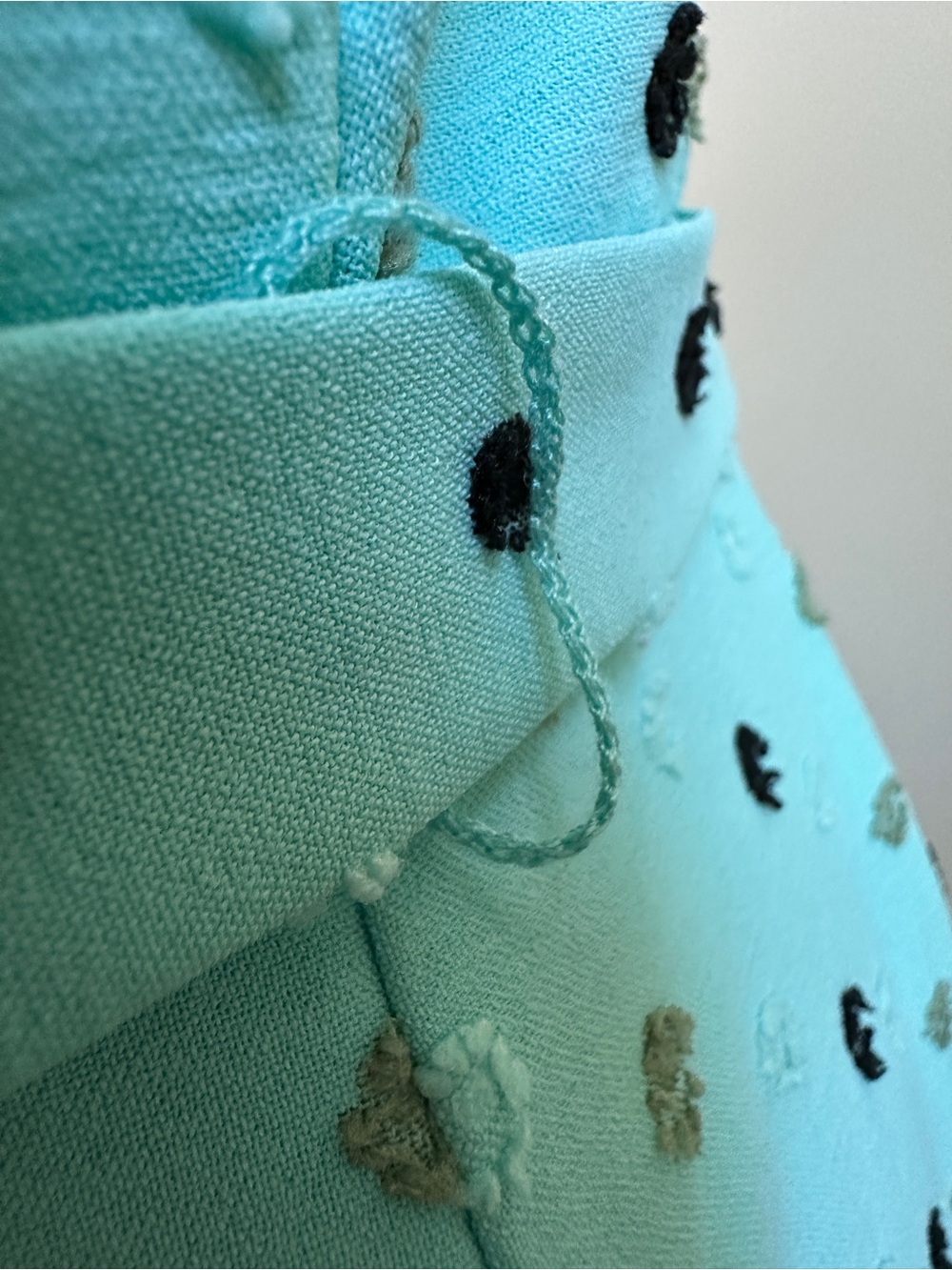 Nina Leonard Mint Green Polka Dot Shirt Midi Dress - Picture 4 of 8
